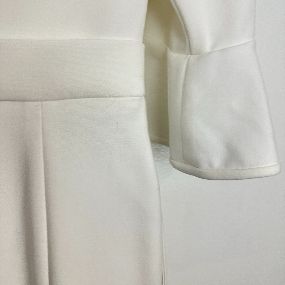 BLACK HALO Brooklyn Bell-sleeve Cropped Jumpsuit in White Size US 4 - Picture 10 of 16